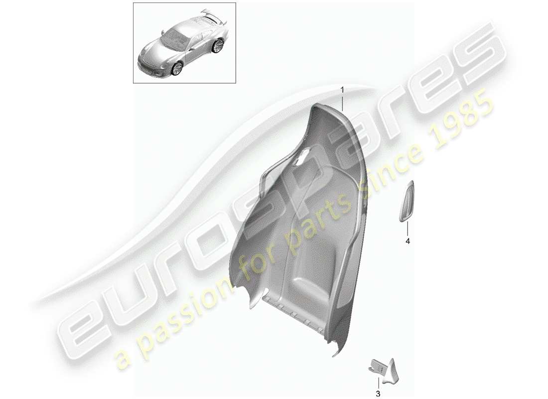 VIEW PARTS DIAGRAMS FROM THE PORSCHE 991 PARTS CATALOGUE a part diagram from the porsche 991 parts catalogue