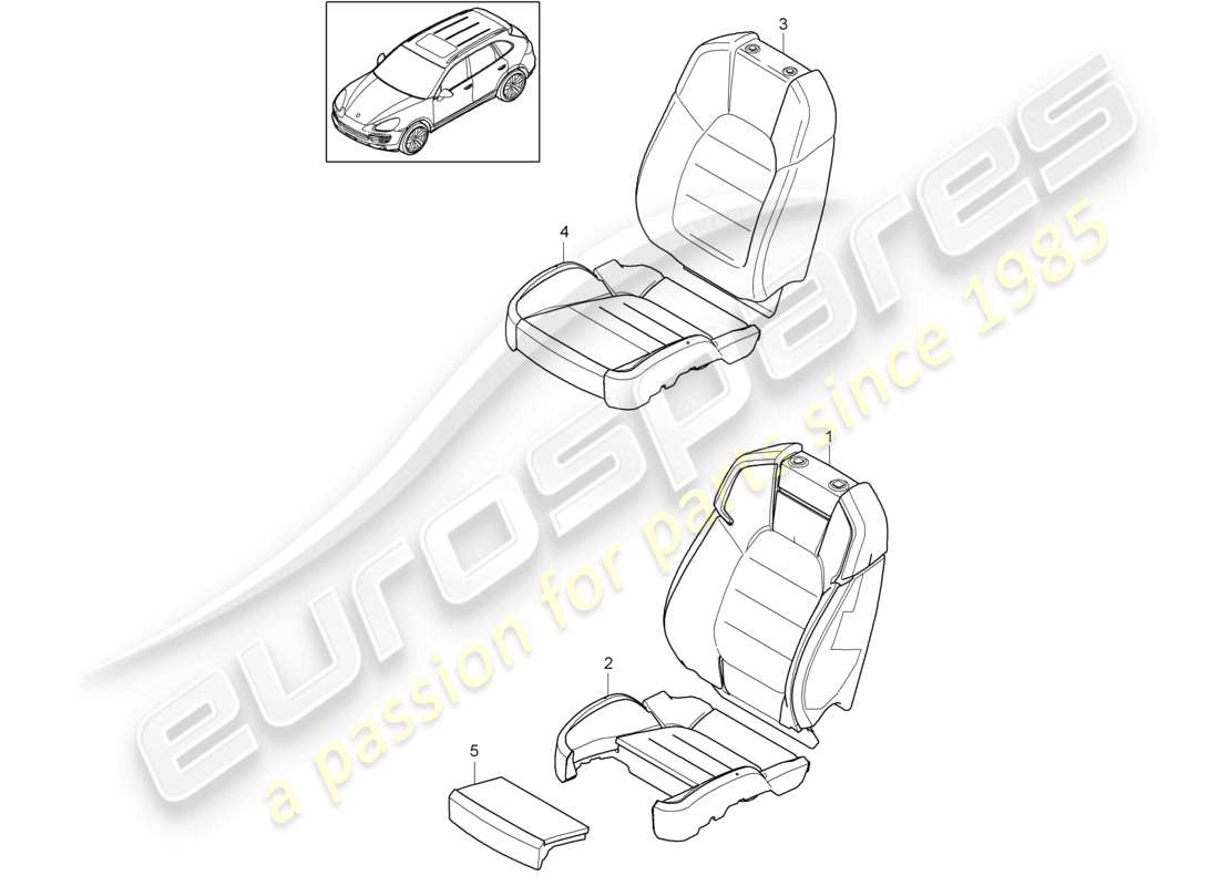 VIEW PARTS DIAGRAMS FROM THE PORSCHE CAYENNE PARTS CATALOGUE a part diagram from the porsche cayenne parts catalogue