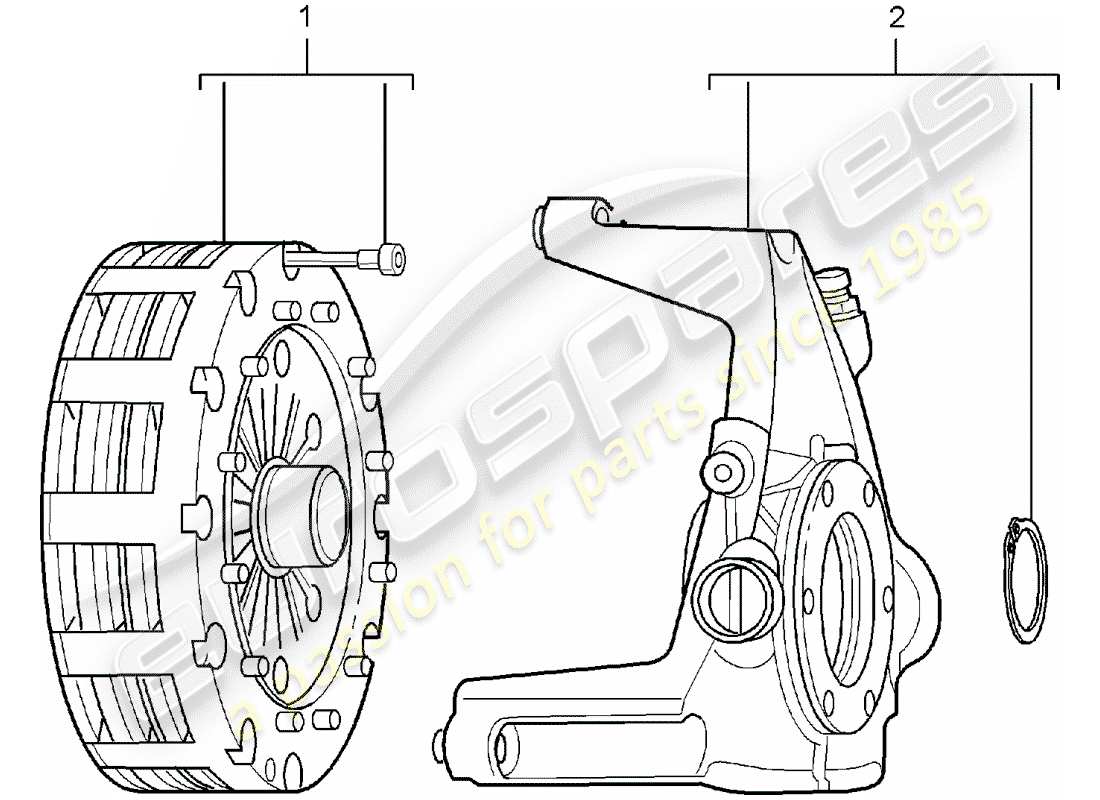 a part diagram from the porsche 1981 (refurbished and exchange catalogue) parts catalogue