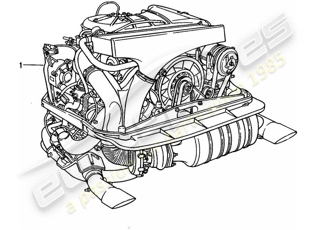 a part diagram from the porsche 1984 (refurbished and exchange catalogue) parts catalogue