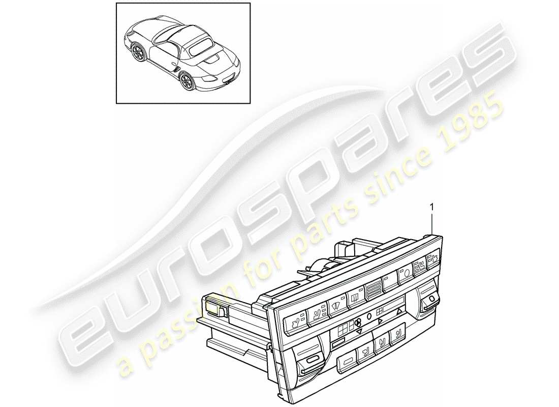 a part diagram from the porsche 2012 (987 boxster) parts catalogue