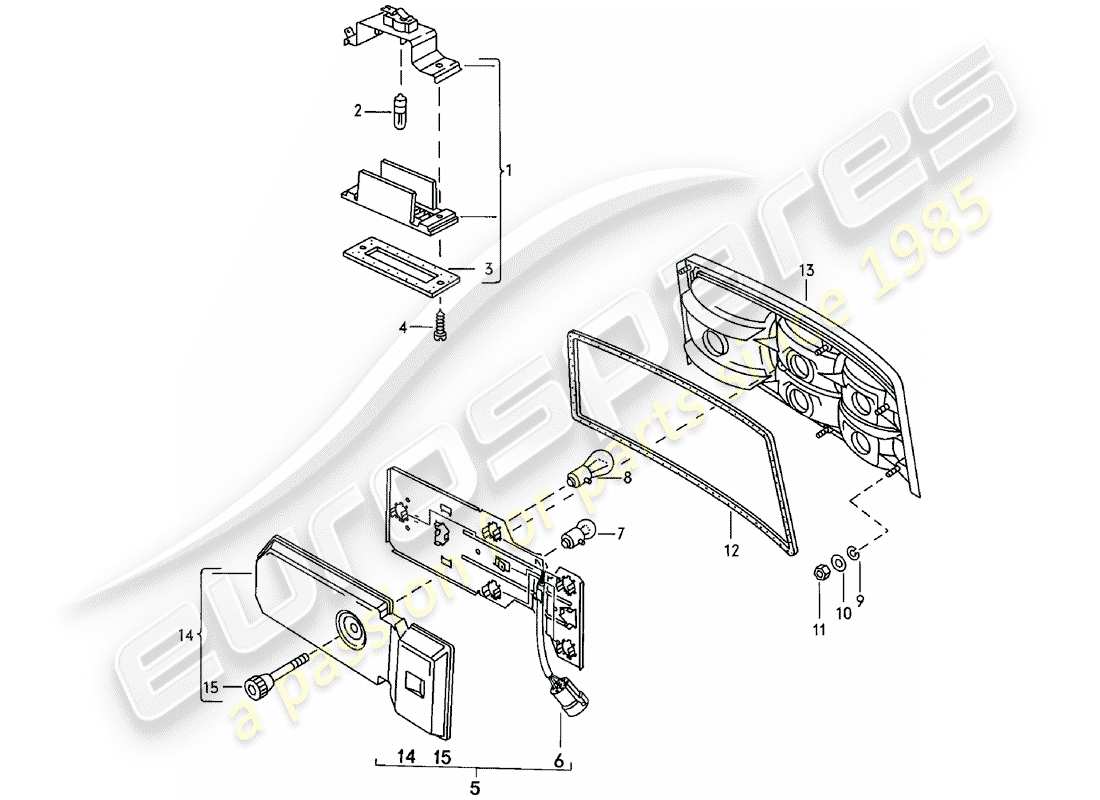 a part diagram from the porsche 1985 (924) parts catalogue
