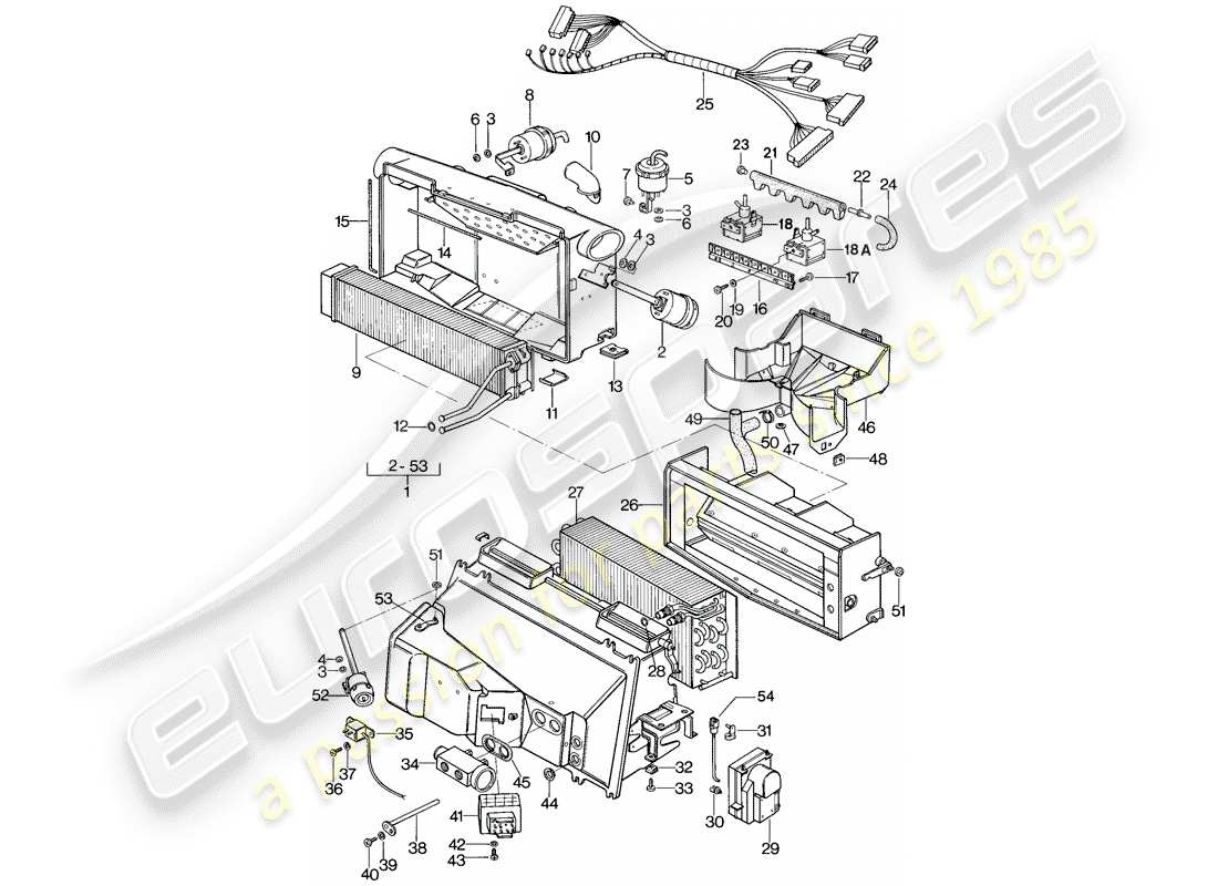 a part diagram from the porsche 928 parts catalogue