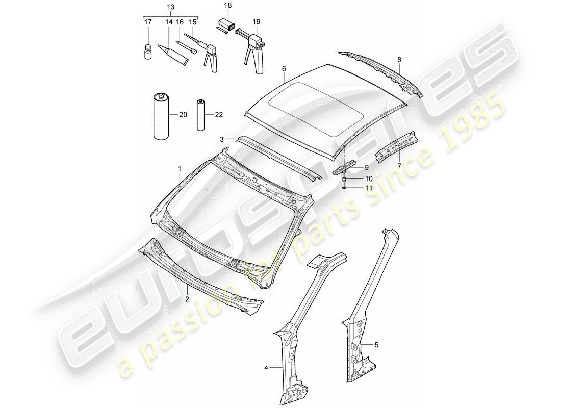 a part diagram from the porsche 997 parts catalogue