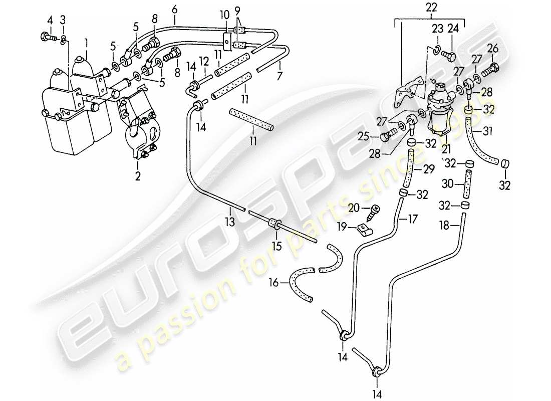 VIEW PARTS DIAGRAMS FROM THE PORSCHE 356 PARTS CATALOGUE a part diagram from the porsche 356 parts catalogue
