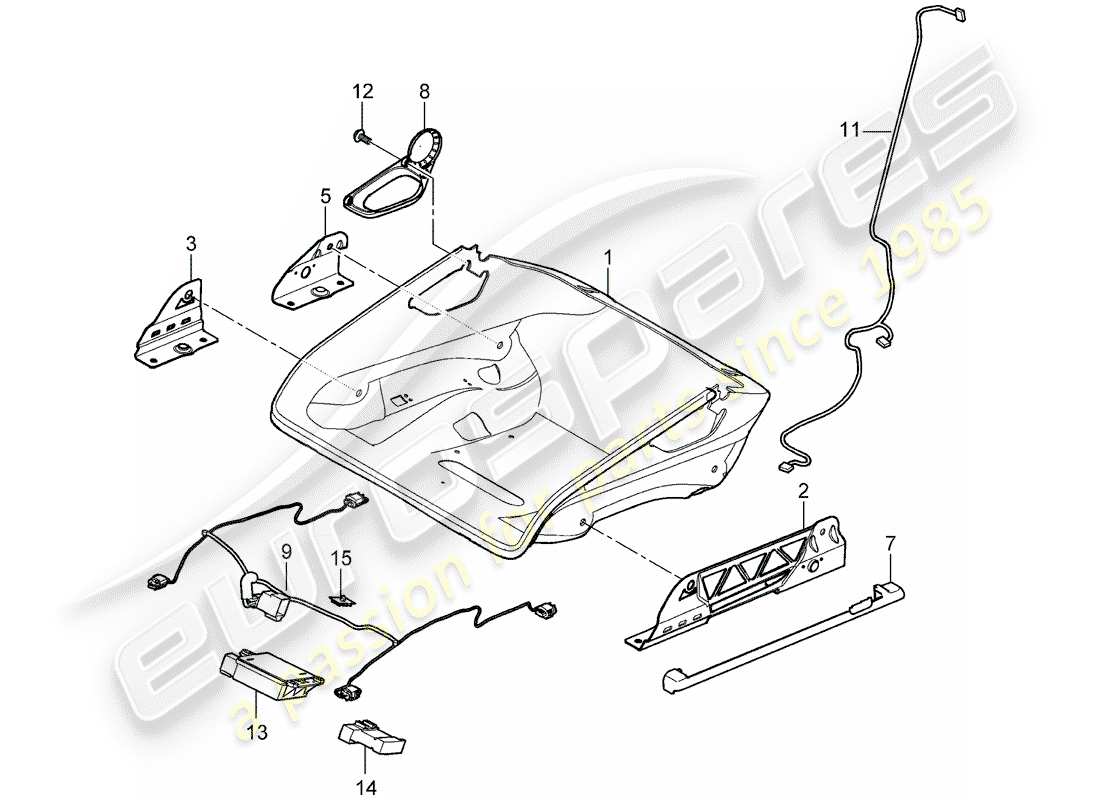 a part diagram from the porsche 997 parts catalogue