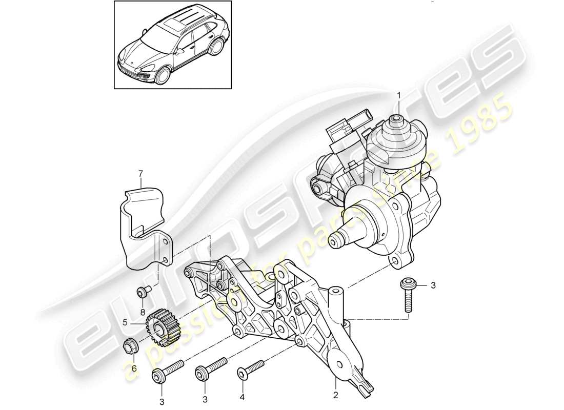 VIEW PARTS DIAGRAMS FROM THE PORSCHE CAYENNE PARTS CATALOGUE a part diagram from the porsche cayenne parts catalogue