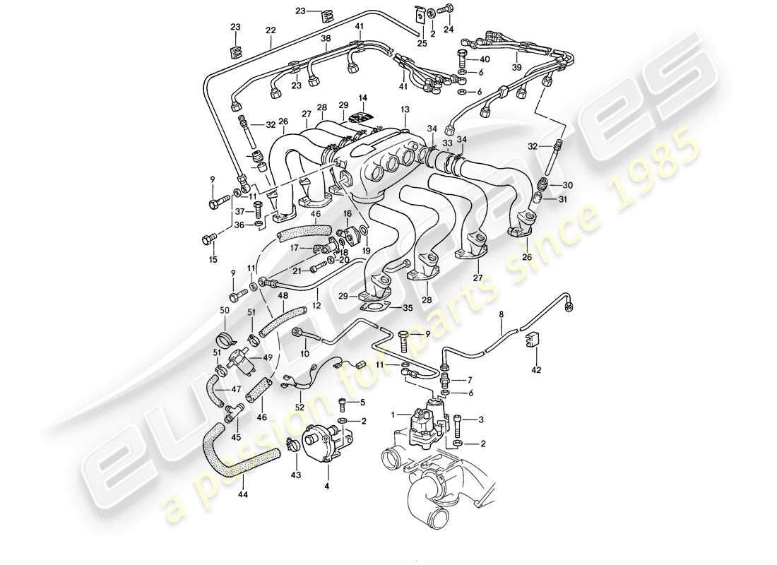 porsche 1985 (928) k-jetronic - 3 - d - mj 1983>> - mj 1983 part diagram