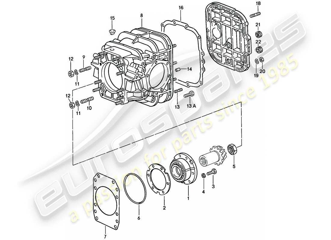 porsche 1981 (928) differential - 1 - automatic transmission part diagram
