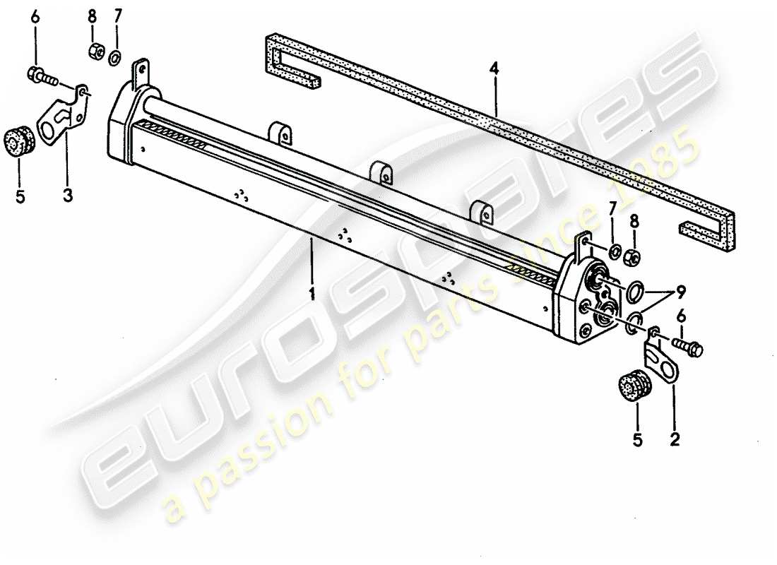 porsche 1992 (928) engine oil cooling part diagram