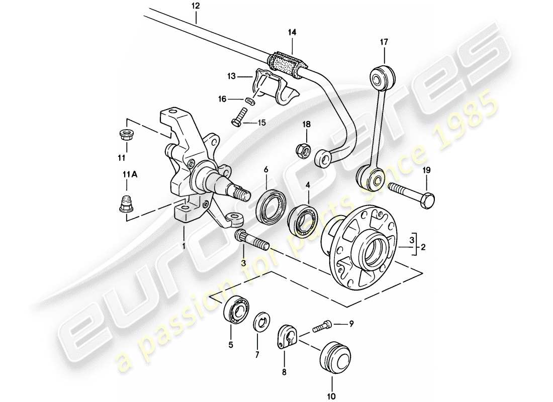 porsche 1983 (928) steering knuckle - stabilizer - front axle - f >> 92-gs860 999 - lubricants - d >> - mj 1985 part diagram