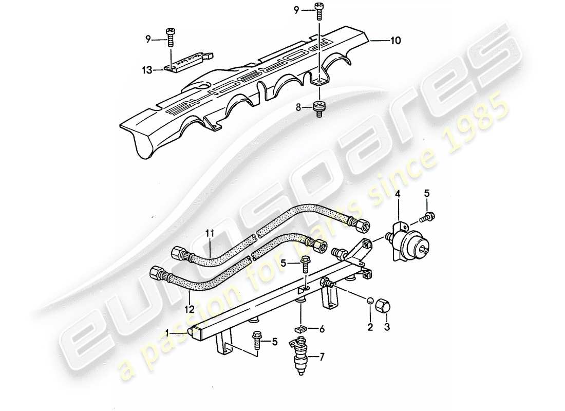 porsche 1993 (968) lh-jetronic - 3 part diagram