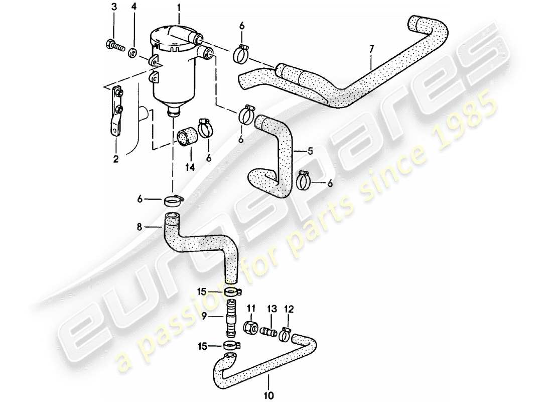 porsche 1983 (911) oil separator - - d - mj 1981>> part diagram
