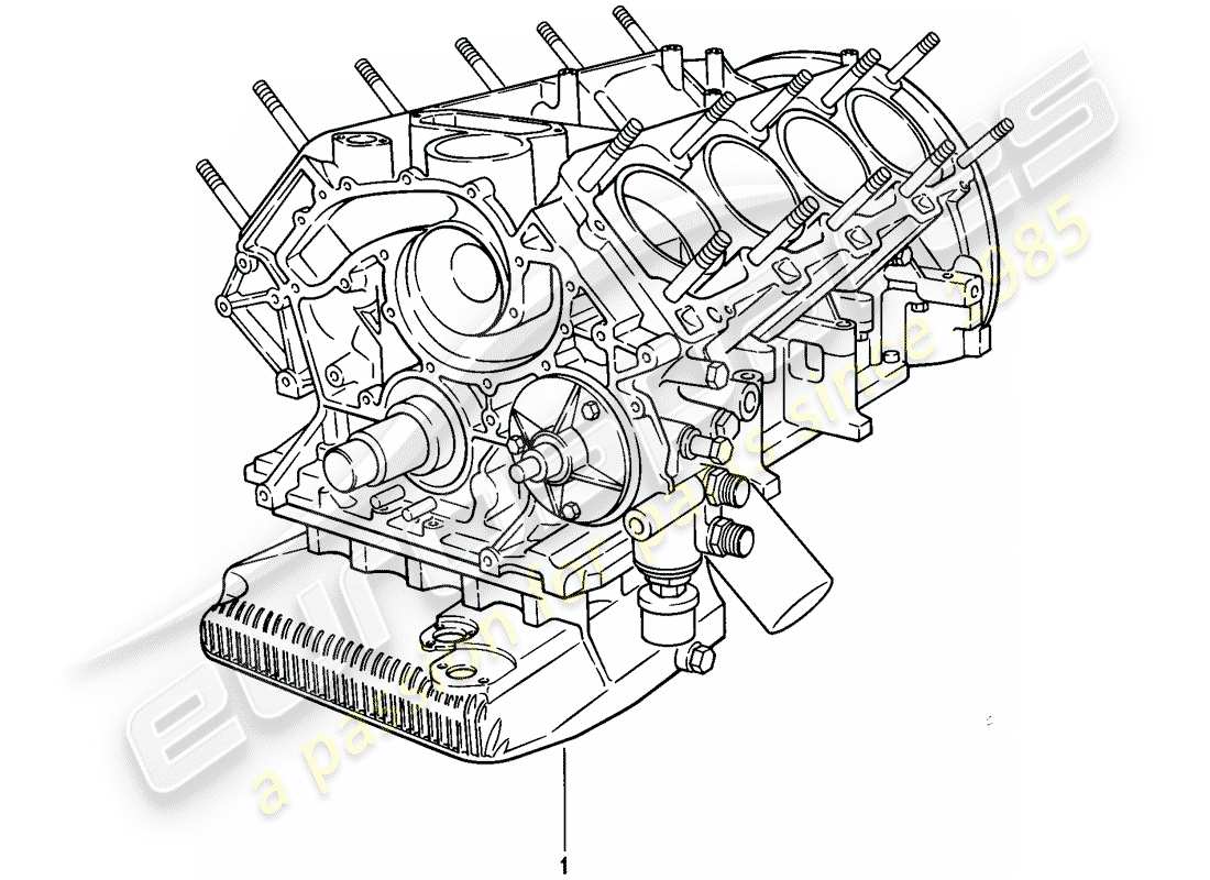 porsche 928 (1980) replacement engine - ready for installation part diagram