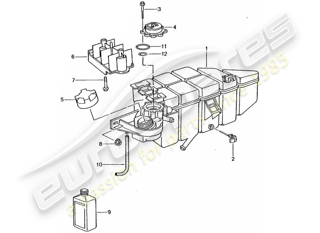 porsche 2002 (996 turbo / gt2) water cooling 4 parts diagram