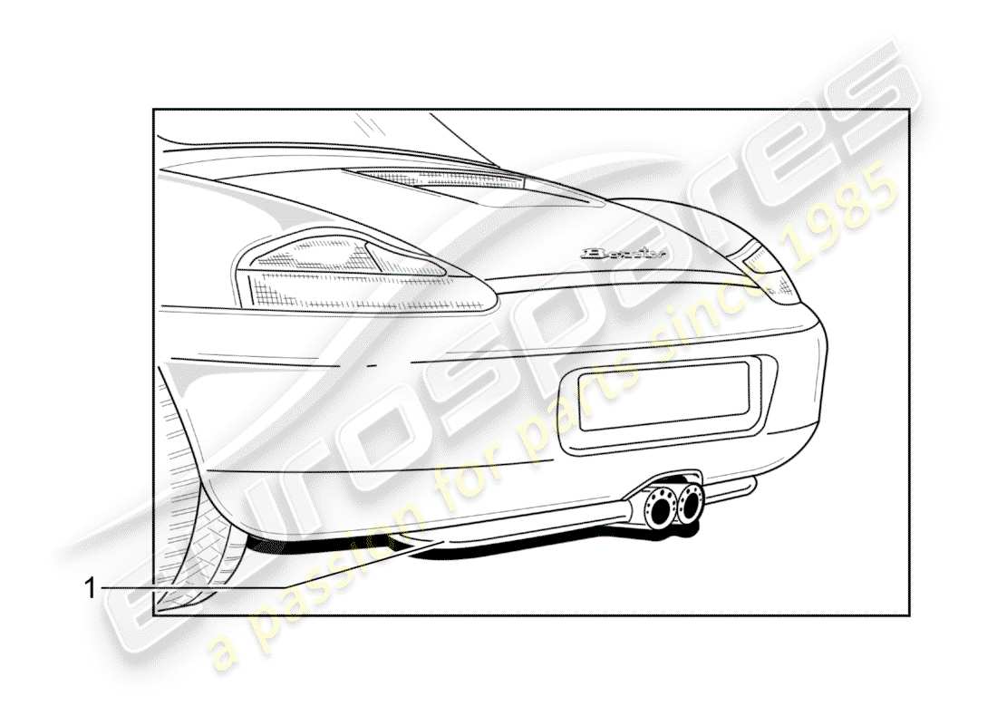 porsche 1986 (tequipment) exhaust system parts diagram