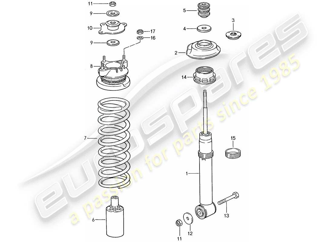 porsche 1990 (928) suspension part diagram
