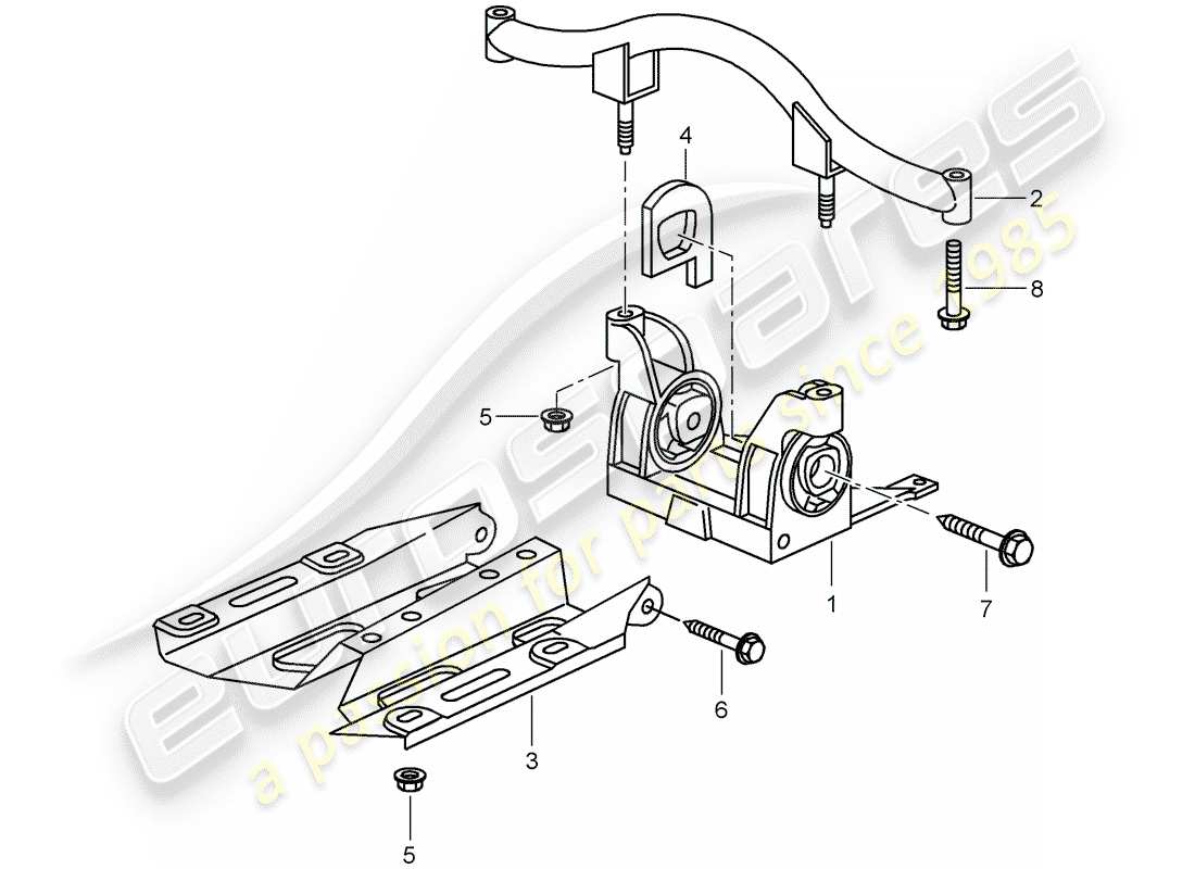 porsche 2008 (997-1 turbo / gt2) transmission suspension parts diagram