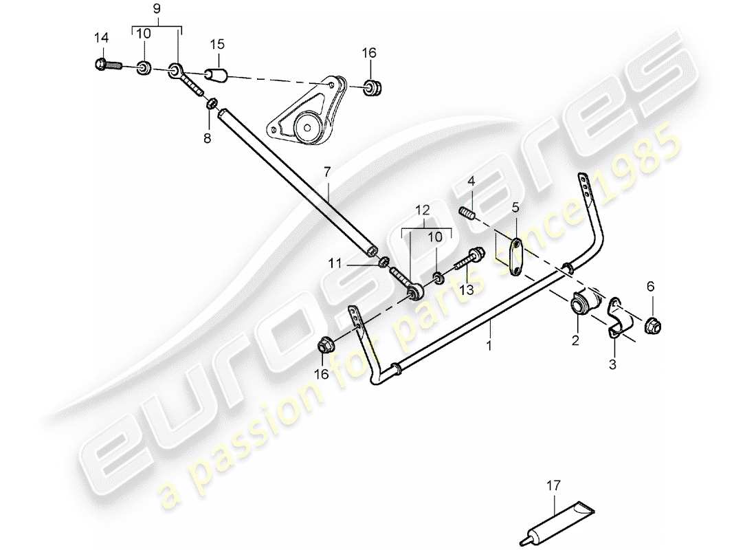 porsche 2006 (carrera gt) stabilizer part diagram