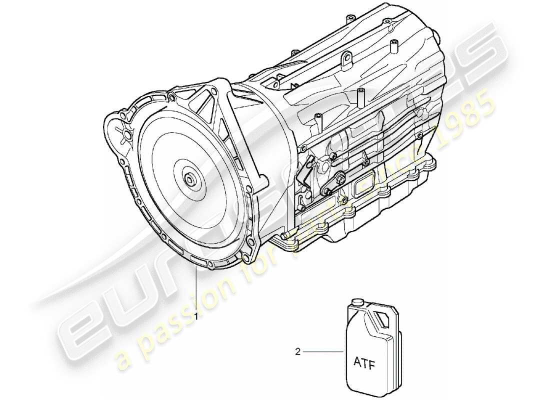 porsche 2003 (cayenne e1 9pa) 6-speed automatic gearbox for part diagram