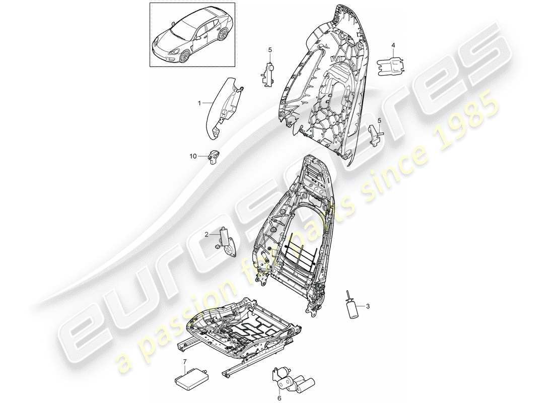 porsche 2010 (panamera 970) electrical parts part diagram