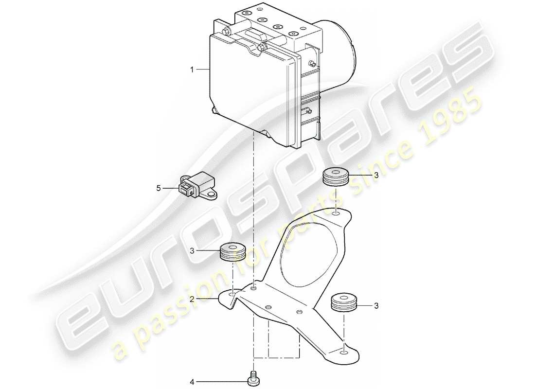 porsche 2008 (997-1) hydraulic unit part diagram