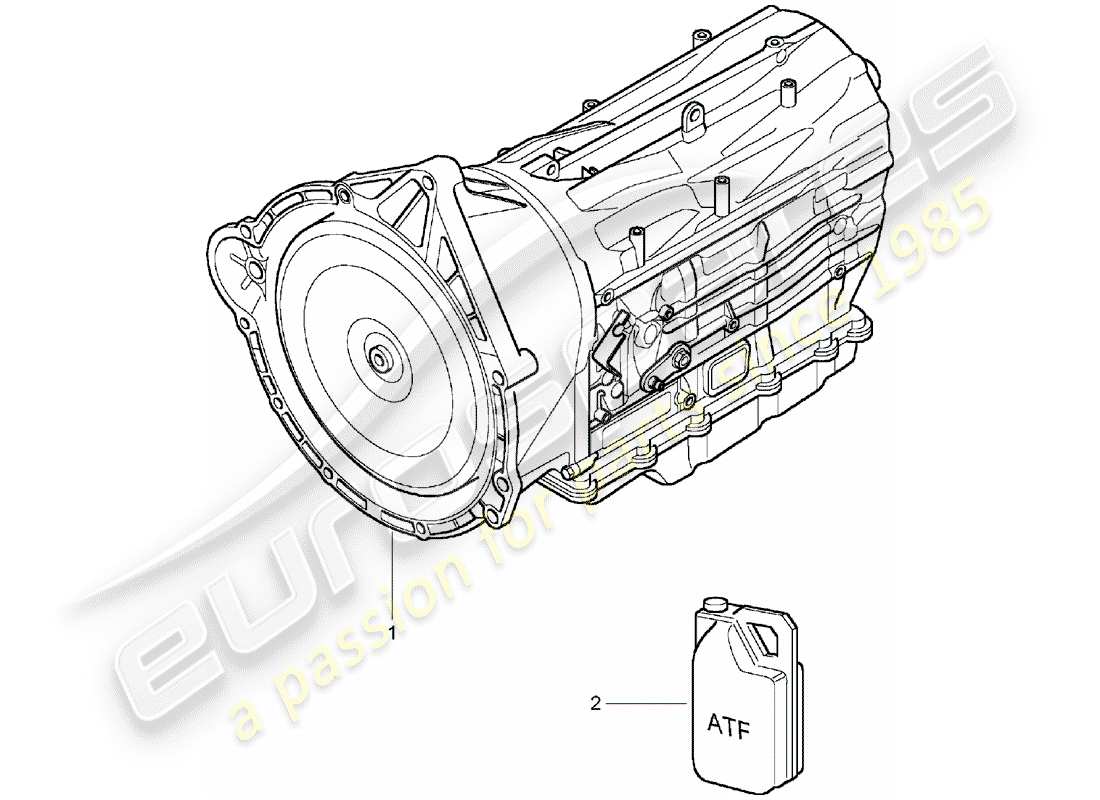porsche cayenne (2004) 6-speed automatic gearbox for part diagram