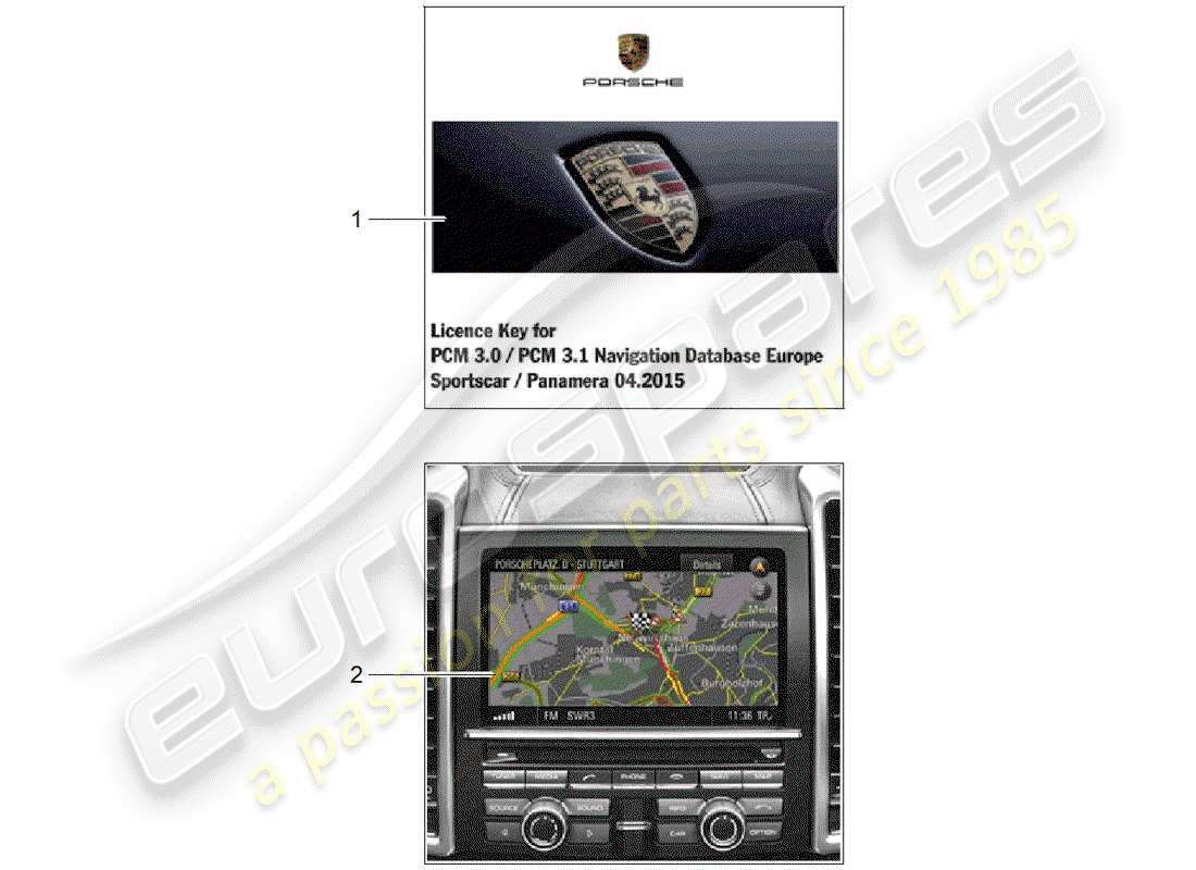 porsche 2016 (tequipment panamera) software parts diagram