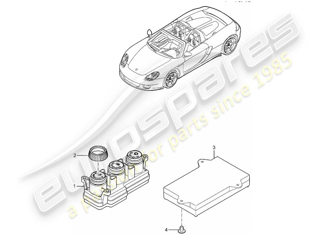 porsche 2004 (carrera gt) operating unit - heater - air conditioner part diagram
