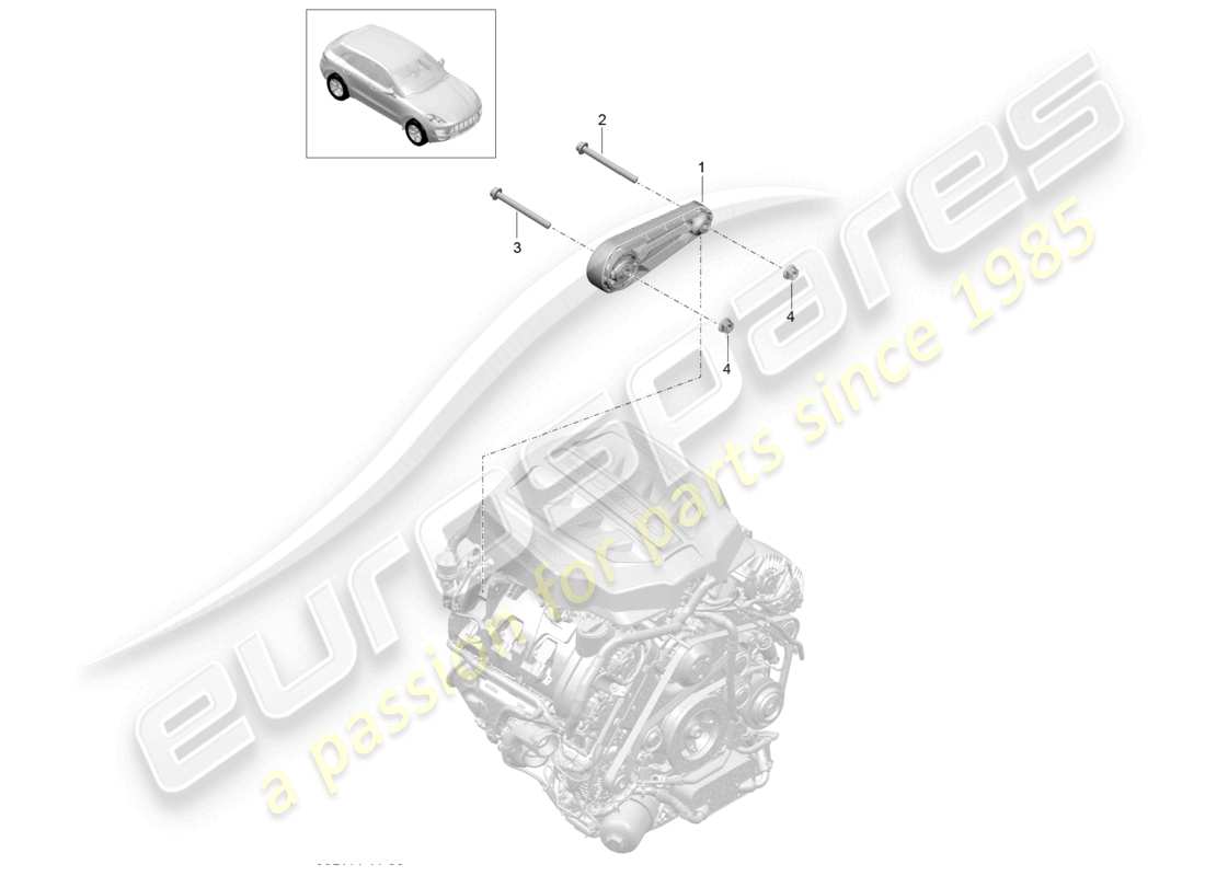 a part diagram from the porsche macan parts catalogue