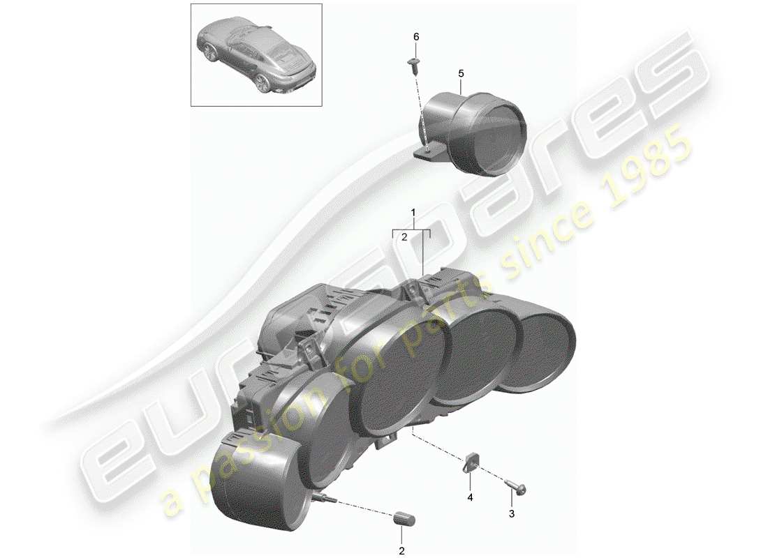 a part diagram from the porsche 991 parts catalogue