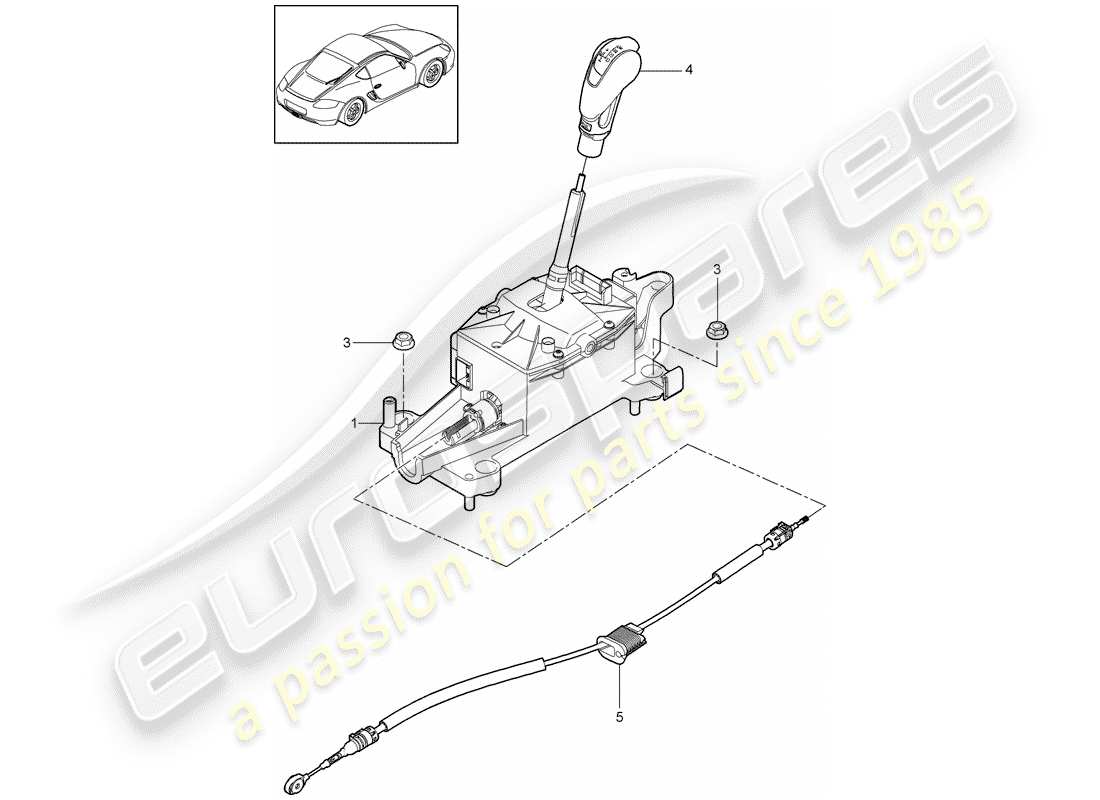 VIEW PARTS DIAGRAMS FROM THE PORSCHE CAYMAN PARTS CATALOGUE a part diagram from the porsche cayman parts catalogue