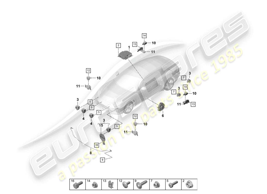 VIEW PARTS DIAGRAMS FROM THE PORSCHE PANAMERA PARTS CATALOGUE a part diagram from the porsche panamera parts catalogue