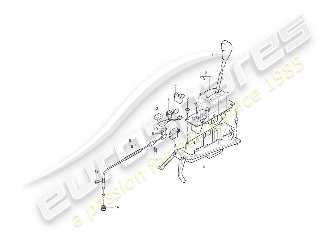 VIEW PARTS DIAGRAMS FROM THE PORSCHE CAYENNE PARTS CATALOGUE a part diagram from the porsche cayenne parts catalogue