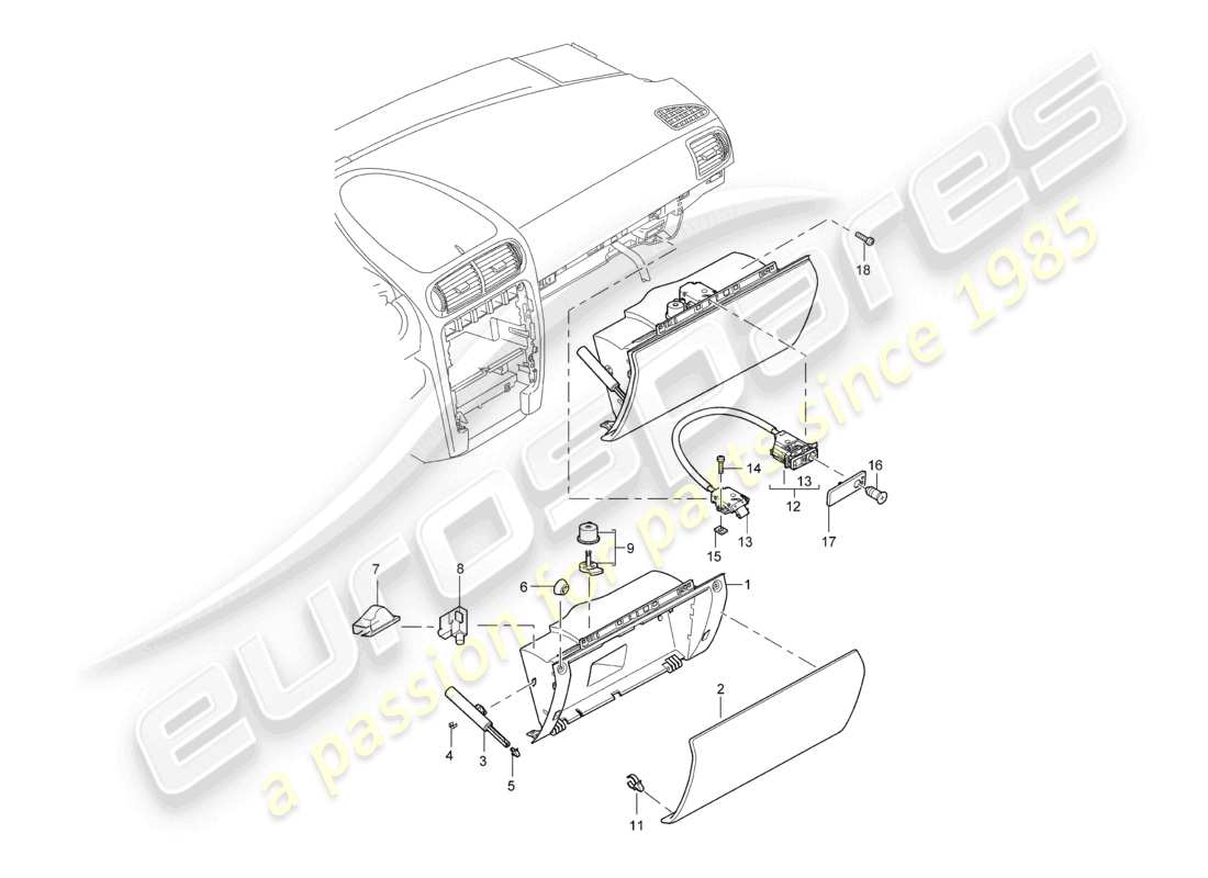a part diagram from the porsche cayenne parts catalogue