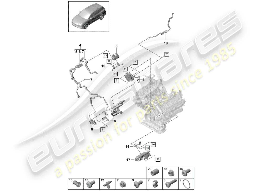 part diagram containing part number pab13105520