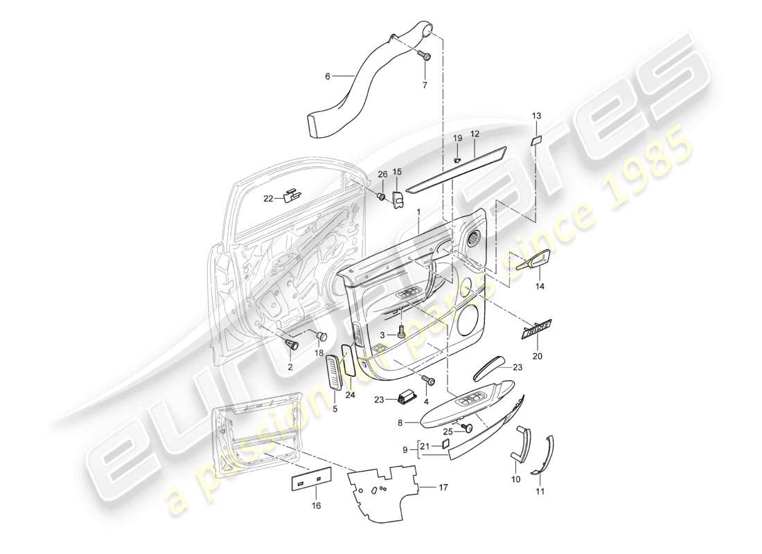 a part diagram from the porsche cayenne parts catalogue