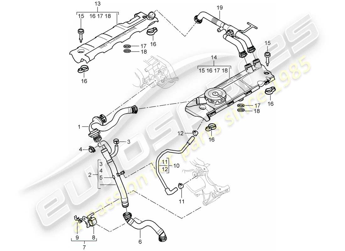 VIEW PARTS DIAGRAMS FROM THE PORSCHE CAYENNE PARTS CATALOGUE a part diagram from the porsche cayenne parts catalogue