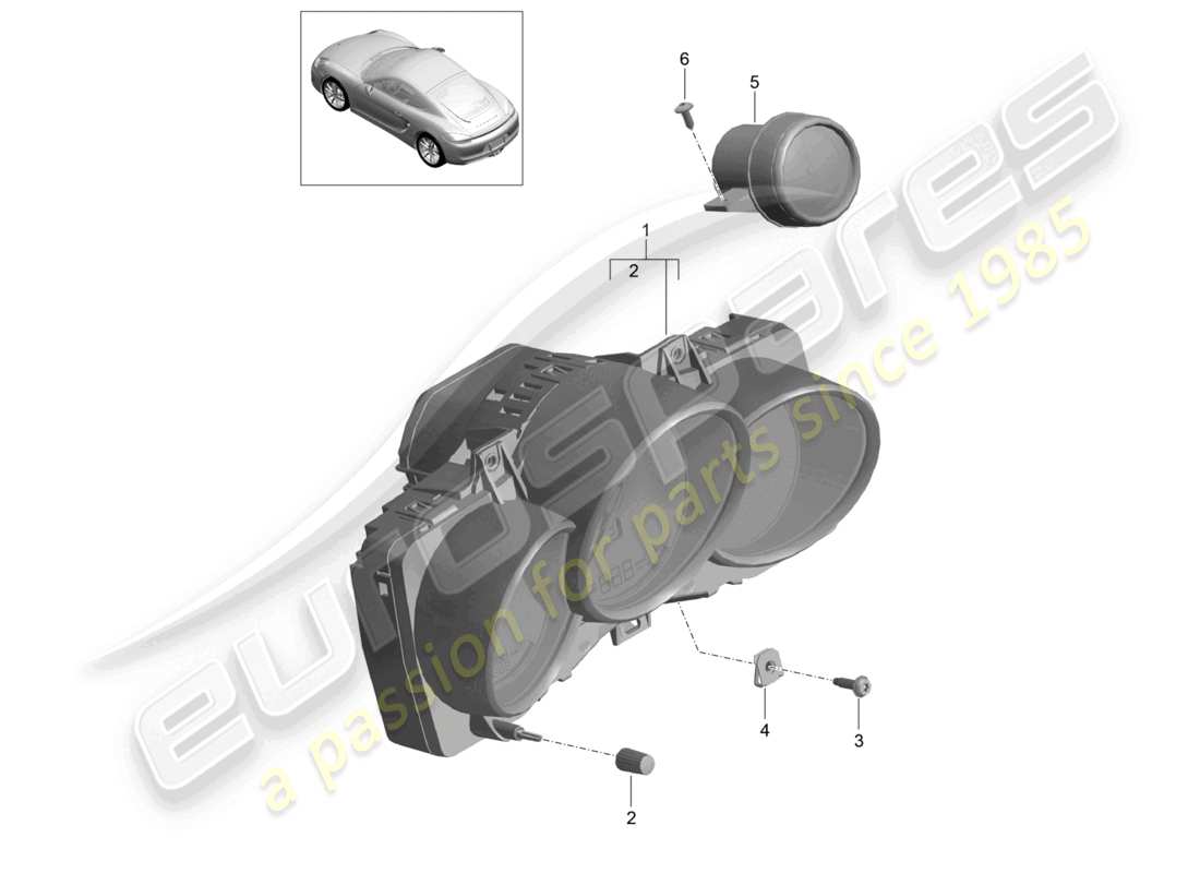 VIEW PARTS DIAGRAMS FROM THE PORSCHE CAYMAN PARTS CATALOGUE a part diagram from the porsche cayman parts catalogue