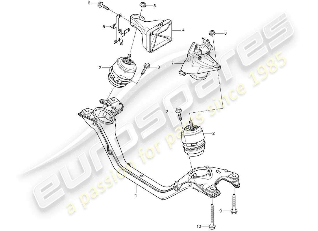 a part diagram from the porsche cayenne parts catalogue