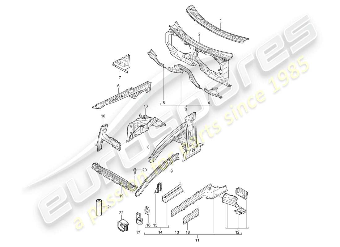 VIEW PARTS DIAGRAMS FROM THE PORSCHE CAYENNE PARTS CATALOGUE a part diagram from the porsche cayenne parts catalogue