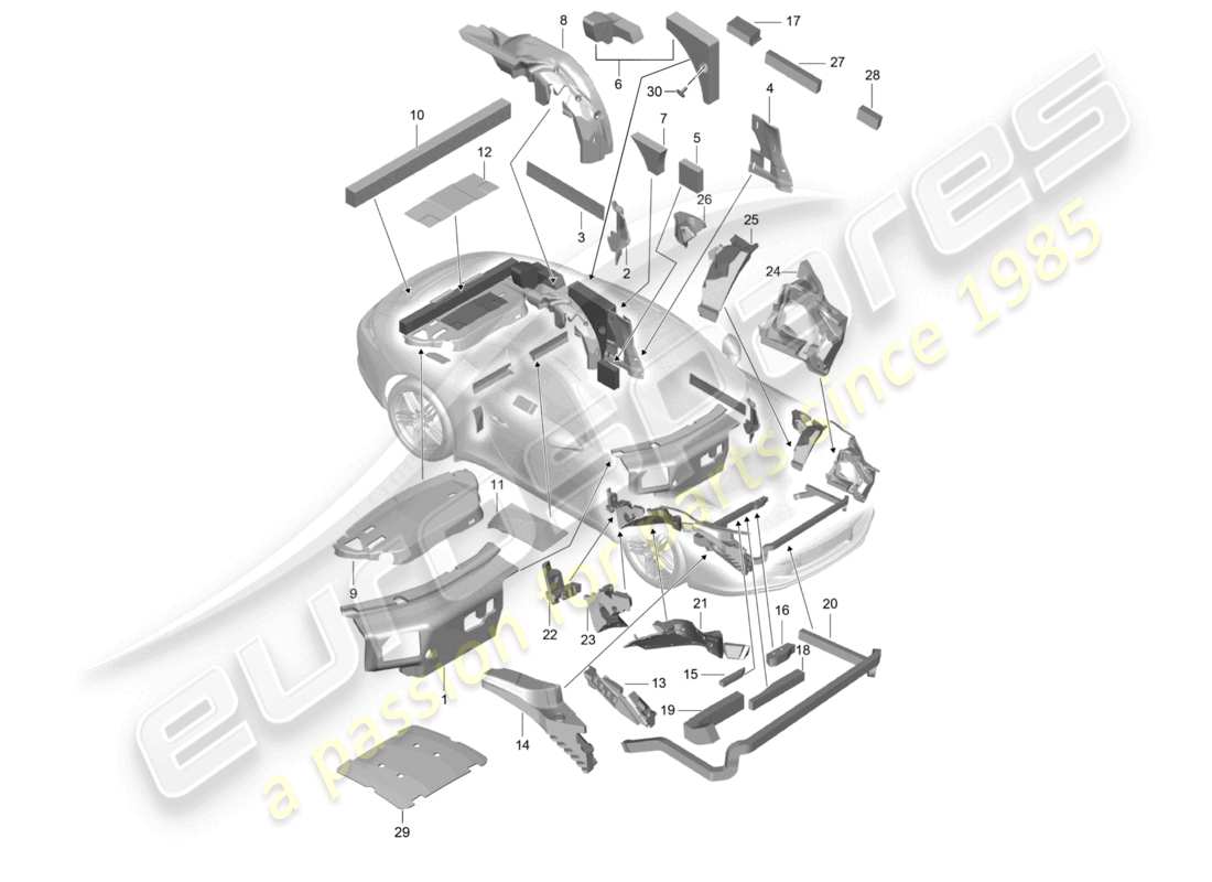 VIEW PARTS DIAGRAMS FROM THE PORSCHE 991 PARTS CATALOGUE a part diagram from the porsche 991 parts catalogue