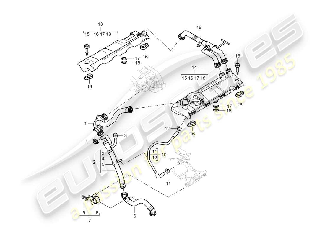 VIEW PARTS DIAGRAMS FROM THE PORSCHE CAYENNE PARTS CATALOGUE a part diagram from the porsche cayenne parts catalogue