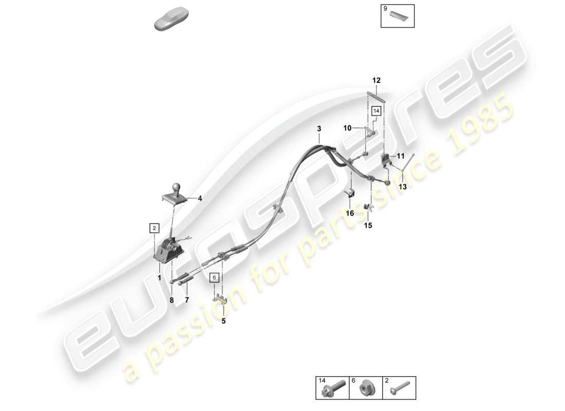 a part diagram from the porsche boxster parts catalogue