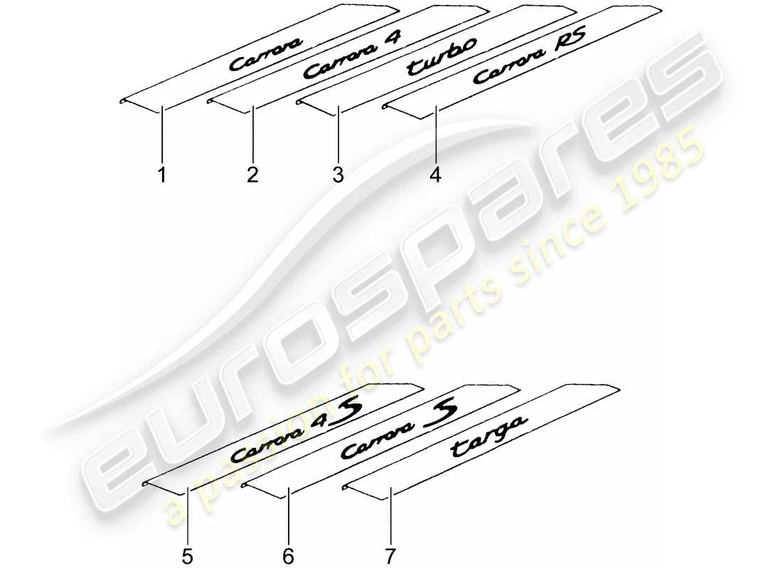 a part diagram from the porsche 2004 (tequipment) parts catalogue