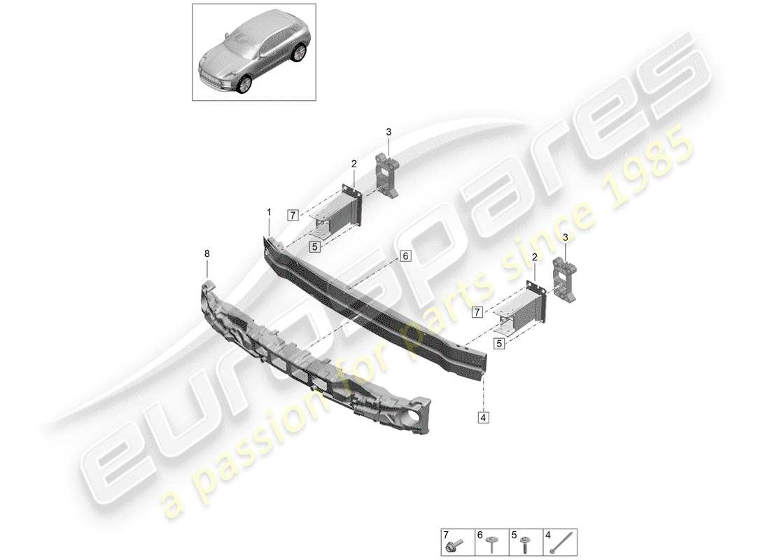 a part diagram from the porsche macan parts catalogue