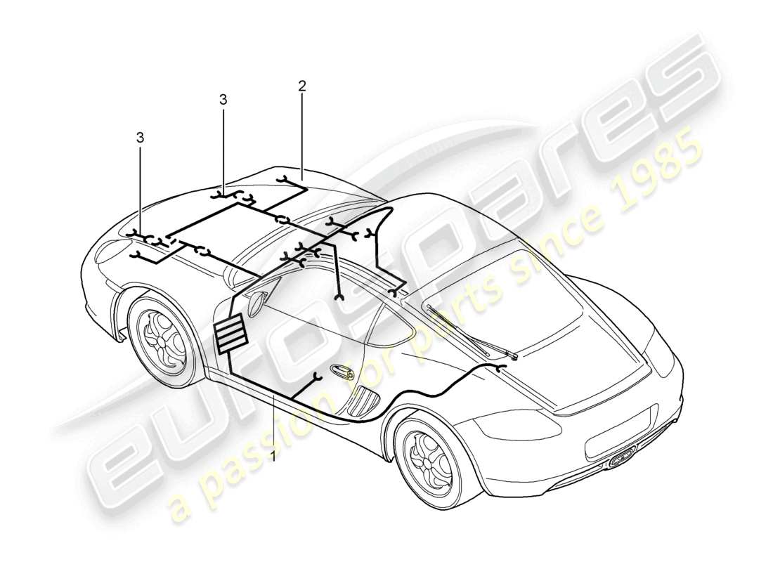 a part diagram from the porsche 2011 (987 cayman) parts catalogue