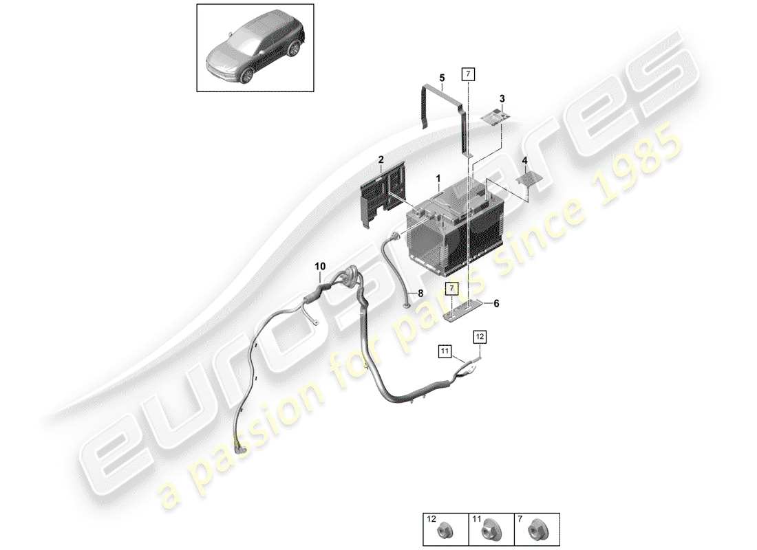 part diagram containing part number pab971225