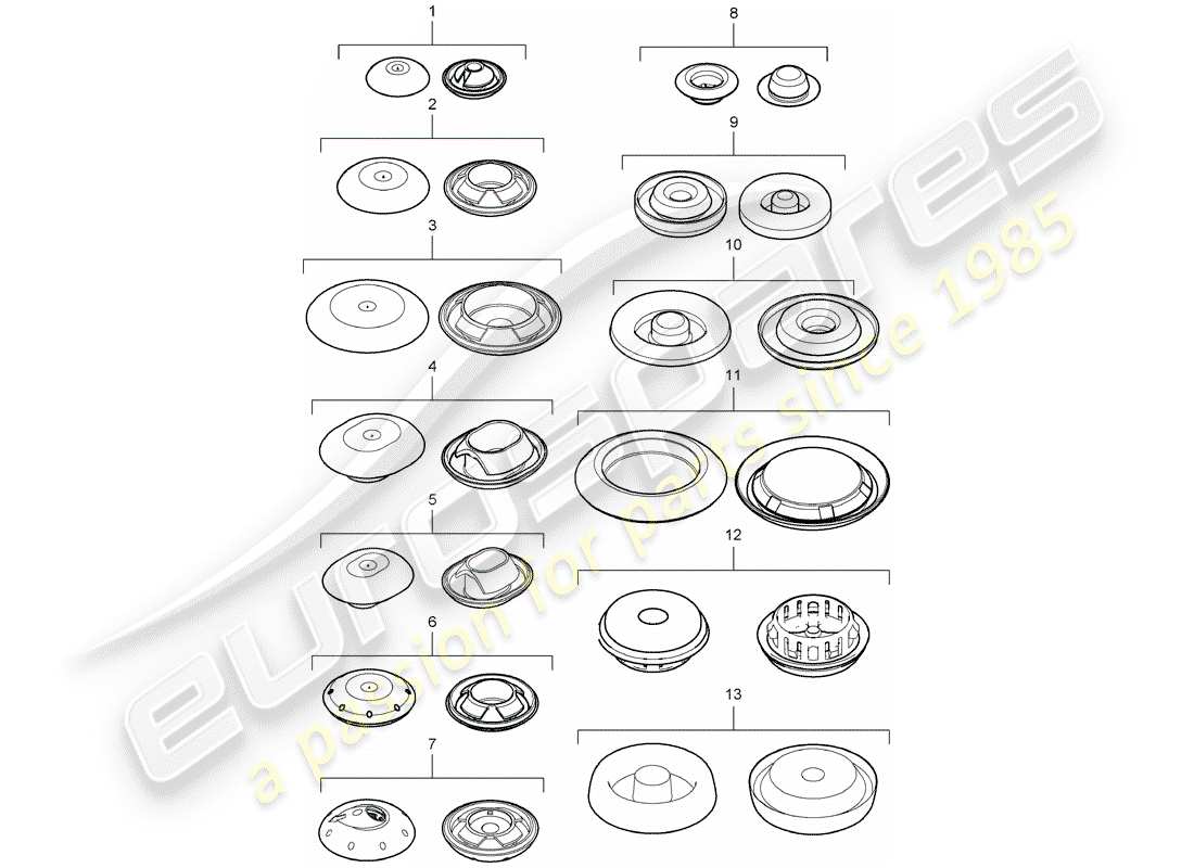 VIEW PARTS DIAGRAMS FROM THE PORSCHE CAYENNE PARTS CATALOGUE a part diagram from the porsche cayenne parts catalogue