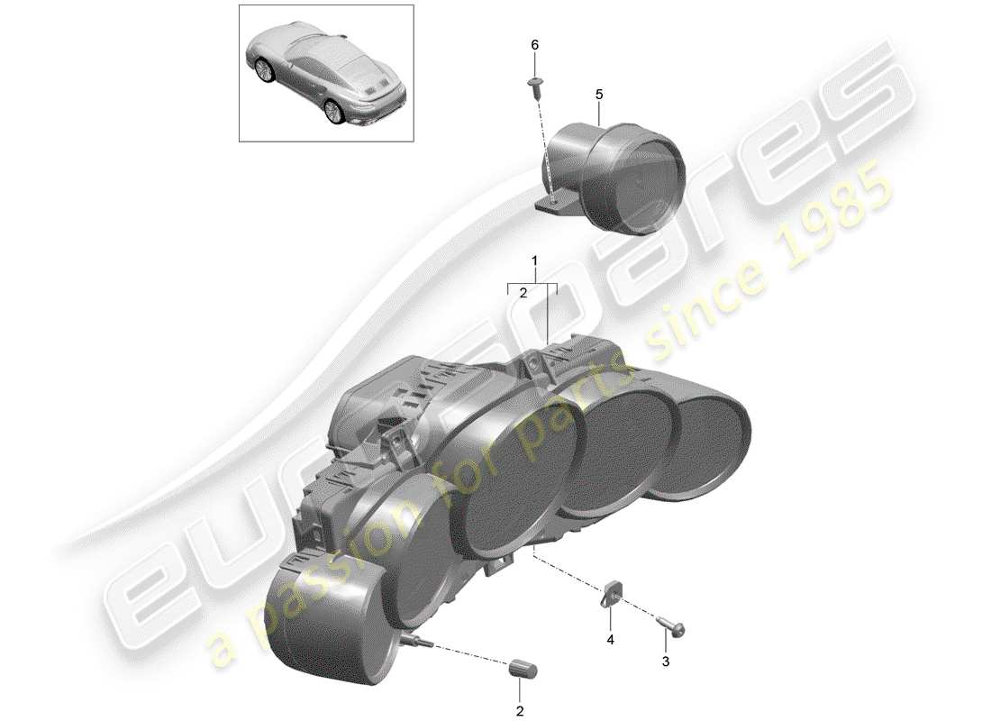 VIEW PARTS DIAGRAMS FROM THE PORSCHE 991 PARTS CATALOGUE a part diagram from the porsche 991 parts catalogue